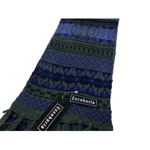 Escobaria マフラー　ショート幅肉厚グレー 