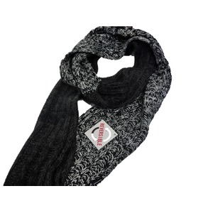 Escobaria マフラー　ショート幅メランジリバーシブルw/b 