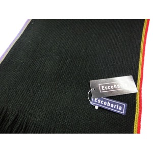 Escobaria マフラー　サイドストライプブラック