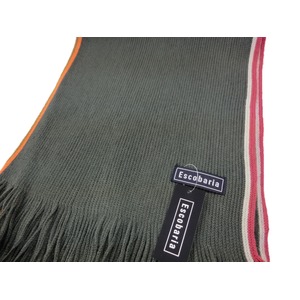 Escobaria マフラー　サイドストライプグレー