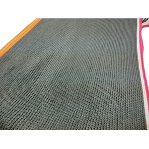 Escobaria マフラー　サイドストライプグレー