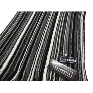 Escobaria マフラー　マルチストライプブラック