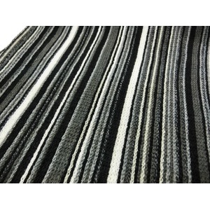 Escobaria マフラー　マルチストライプブラック