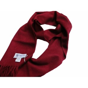 英国製　Made in Scotland JOHNSTONS カシミヤ100％マフラー Claret