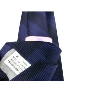 日本製シルク100%ネクタイ トラッド ネイビー×ブルー