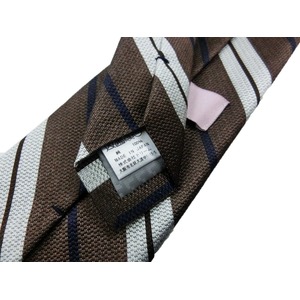 日本製シルク100%ネクタイ ブラウン