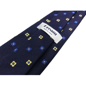日本製シルク100％ネクタイ　織り×小紋 