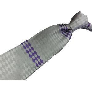 日本製シルク100％ネクタイ　シルバー