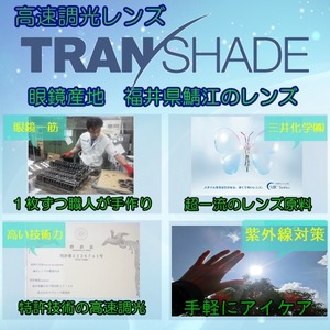 【調光偏光サングラス】 空気のように軽いエアリーフレーム ブラックver 福井県鯖江産レンズ Transhade使用 ケース進呈