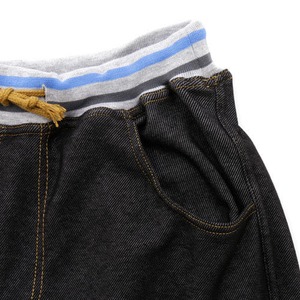 裏ボアニットデニム4ポケットイージーパンツ 2103-25 黒 LLサイズ