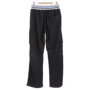裏ボアニットデニムイージーカーゴパンツ 2104-25 黒 Mサイズ