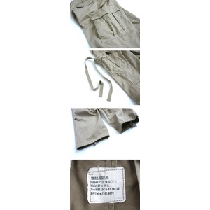 USタイプ「Ｍ-65」フィールドパンツ PP062YN カーキ メンズLサイズ 【レプリカ】
