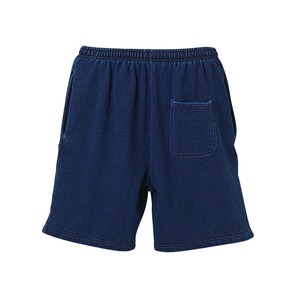 インディゴ染めデニムスウェットショートパンツ （パイル） M