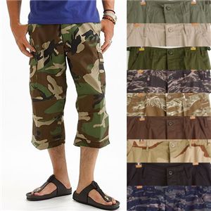 アメリカ軍 BDU クロップドカーゴパンツ/迷彩服パンツ 【XLサイズ】 リップストップ ウッドランド 【レプリカ】
