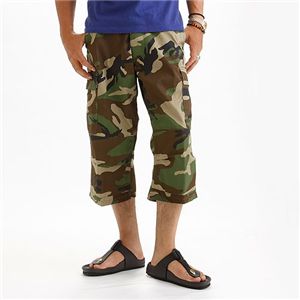 アメリカ軍 BDU クロップドカーゴパンツ/迷彩服パンツ 【XSサイズ】 リップストップ ウッドランド 【レプリカ】