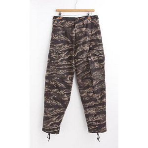 アメリカ軍 BDU カーゴパンツ/迷彩服パンツ 【Sサイズ】 リップストップ YN521007 ブラックタイガー 【レプリカ】