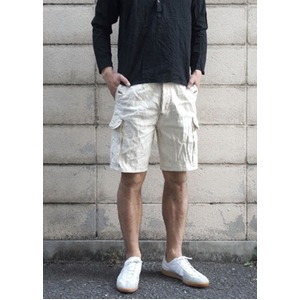 山岳猟兵用登山パンツドイツ連邦国軍モルスキンショートパンツホワイトGr7(82cm) 【レプリカ】