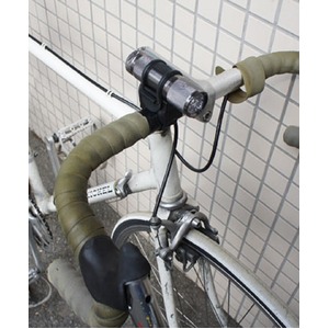 9 LED自転車ホルダー付きフラッシュ ライトガンスモーク( グレー)