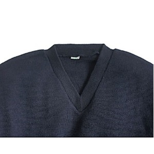 スウェーデン軍放出ウールマリンVネツクセーター　ネイビー【中古】　《2（M相当）》