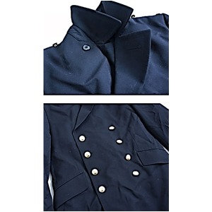 ドイツ連邦国海軍放出ウールロングライナー付ピーコートネイビー【中古】 　L相当　