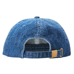 バイオウォッシュ加工デニムローキャップ  ライトブルーデニム