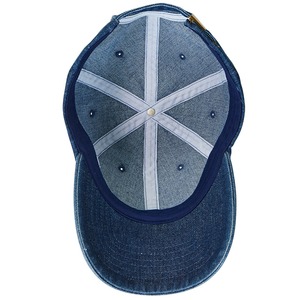 バイオウォッシュ加工デニムローキャップ  ライトブルーデニム