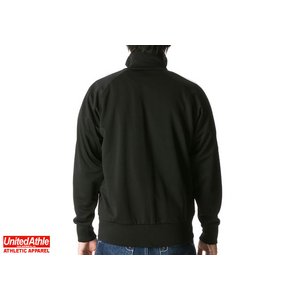 ライン入りジャージ ラグランスリーブジャケット CB1995 ブラック／シルバーXL