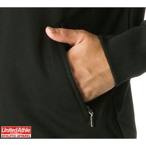 ライン入りジャージ ラグランスリーブジャケット CB1995 ブラック／シルバーXL