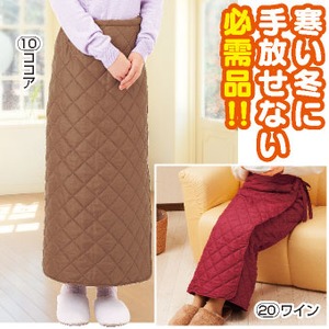 あったか巻きスカート 【M〜3L対応】 洗える ココア (防寒着)