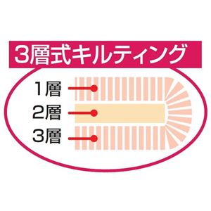 ボリュームウール 3層式敷布団 【2色組 シングル/ピンク・ブルー】 防ダニ・抗菌・防臭加工 オールシーズン 日本製
