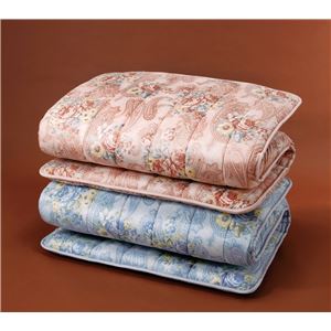 ボリュームウール 3層式敷布団 【セミダブルサイズ ピンク】 防ダニ・抗菌・防臭加工 オールシーズン 日本製