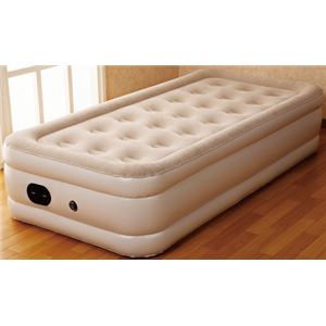 電動エアーベッド/簡易ベッド 【ダブルサイズ】 電動ポンプ内蔵 収納袋付き 厚さ約46cm