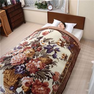 【シンサレートTM】 ワイド＆ロング毛布布団/掛け布団 【ダブルサイズ ブラウン】 高機能中綿使用 大判サイズ 軽量