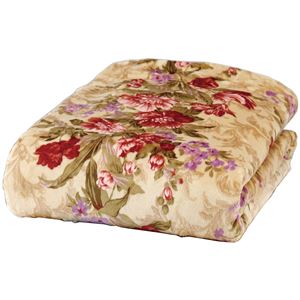 【京都西川】 ヘムレスわた入り2枚合わせ毛布 【ピンク】 140cm&times;200cm 側生地：ポリエステル100%