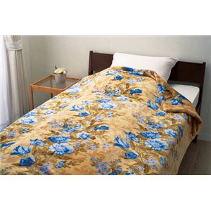 【京都西川】 ヘムレスわた入り2枚合わせ毛布 【2枚組/ピンク・ブルー】 140cm&times;200cm 側生地：ポリエステル100%