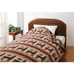 【京都西川】 アルパカ毛布/寝具 【ベージュ】 140cm&times;200cm ウールマーク付き日本製 