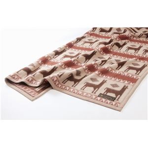 【京都西川】 アルパカ毛布/寝具 【ベージュ】 140cm&times;200cm ウールマーク付き日本製 