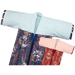 綿フラノかいまき衿カバー 2色組(ピンク/ブルー) 130×45cm