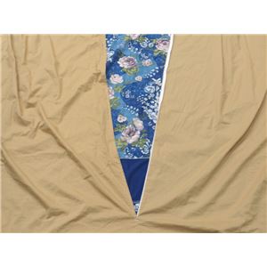 ベロアパッチワークこたつ布団カバー ブルー 205×245cm