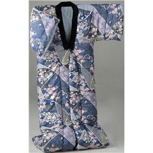 <日本製>ふっくら綿混かいまき ブルー