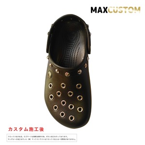 クロックス クロックバンド パンク カスタム 茶 espresso crocs custom crocband クロッグ サンダル 24cm(M6/W8)