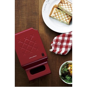 recolte(レコルト) Press Sand Maker Quilt(プレスサンドメーカー キルト)/Red(レッド RPS-1(R)