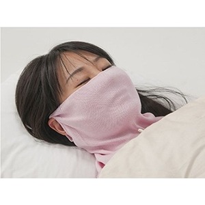 シルク製 マスクにもなるネックウォーマー ピンク