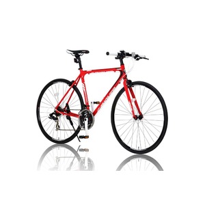 クロスバイク 700c（約28インチ）/レッド(赤) シマノ21段変速 アルミフレーム 軽量 重さ11.2kg 【VENUS】 ビーナス CAC-021
