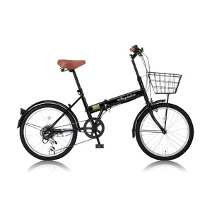 折りたたみ自転車 20インチ/ブラック(黒) シマノ6段変速 【Raychell】 レイチェルFB-206R