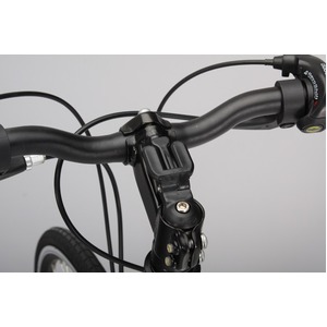 フォンケース(携帯電話ケース)&ステム用ブラケットセット 【IBERA】 IB-PB1+Q4 ブラック(黒) 〔自転車パーツ/アクセサリー〕