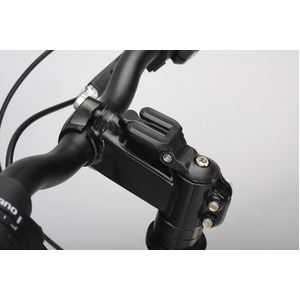 カラビナ付きフォンケース&ステム用ブラケットセット 【IBERA】 IB-PB4+Q4 ブラック(黒) 〔自転車パーツ/アクセサリー〕
