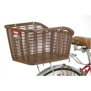 後ろ用バスケット(自転車カゴ) 固定式 【OGK】RB-005 こげ茶 〔自転車パーツ/アクセサリー〕