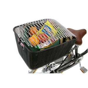 飛び跳ね防止ネット(自転車カゴ用カバー) ロングサイズ 【OGK】 TN-5 ライトグレー(灰) 〔自転車パーツ/アクセサリー〕