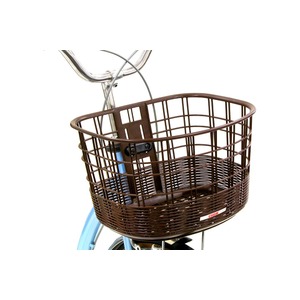 大きめ籐風フロントバスケット(自転車カゴ) 前用 【OGK】FB-037K ブラック(黒) 〔自転車パーツ/アクセサリー〕